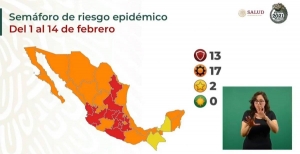 Querétaro se mantiene en "rojo".