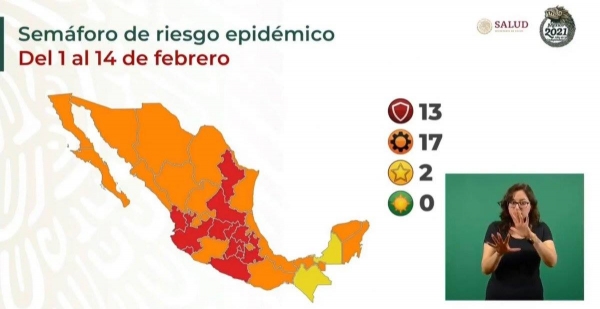 Querétaro se mantiene en "rojo".