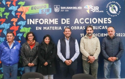 Invierte municipio de San Juan del Río más de 140 mdp en obras públicas durante 2022