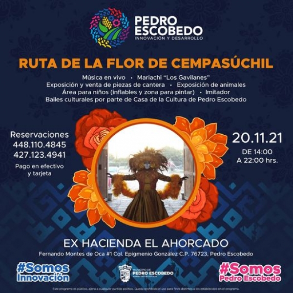 Se inaugurara la "Ruta flor de cempasúchil" en la Ex Hacienda El Ahorcado