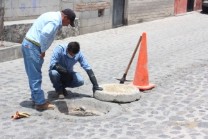Trabaja la JAPAM en prevención de inundaciones en San Juan del Río por las próximas lluvias